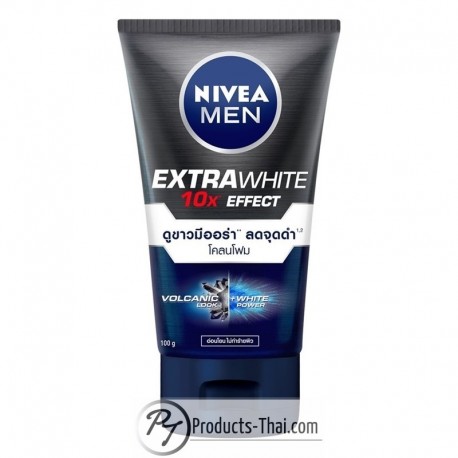 Nivea Men Extra White 10X Effect Volcanic Look & White Power Facial Mud Foam