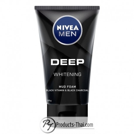 Nivea Men Deep Whitening Black Vitamin & Black Charcoal Facial Mud Foam